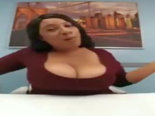 Big Titty Ebony Jiggling Boobs in Office, adult movie a7