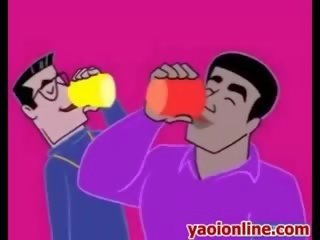 Gay Cartoon youngsters Having A Gangbang Party