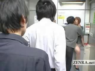 Omituiset japanilainen lähettää toimisto tarjoukset povekas suullinen x rated elokuva pankkiautomaatti