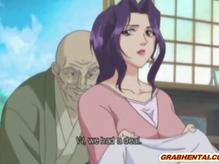 Cockhungry anime tvár pokrytý podľa semeno shortly po tittyfuck