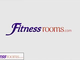 Fitness Rooms Sporty handsome seductress fucks young leotard femme fatale in the gym