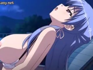 Rondborstig anime jong vrouw delighting hard piemel