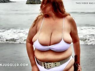 To ngực phụ nữ đẹp lớn cutie emerges từ các biển: miễn phí độ nét cao giới tính phim c5