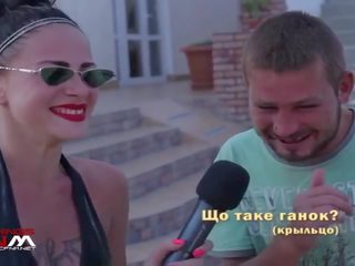 Russian Hottie Interviews Naked Chicks & guys On N