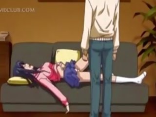 Schattig anime minnaar tonen ondergoed omhoog haar klein rok