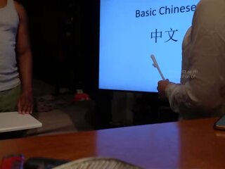 Chinesa professora tem adulto filme com estudante durante privado classe (speaking chinesa) xxx filme filmagens