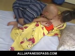 Randy marriageable Japanese Cougar In A Kimono Rides A Hard member