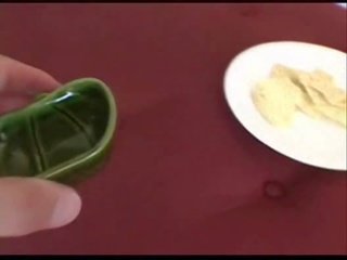 Air mani di makanan - jagung keripik air mani dip