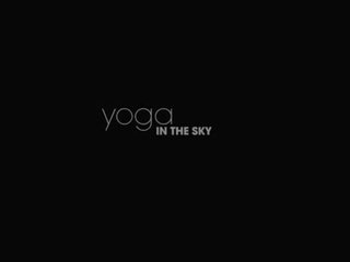 Beautiful art yoga in the sky