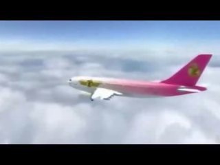 Lascivious Air hostess goddess fucking in plane