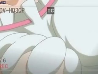 Neķītras anime izpaužas mute piepildīta līdz milzīgs peter