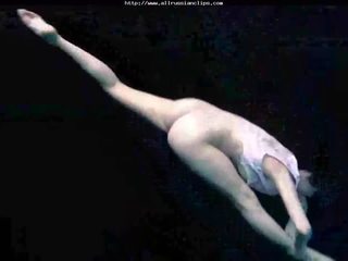 Underwater Flexible Gymnastic russian cumshots swallow