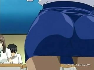 Anime School Teacher In Short Skirt clips Pussy