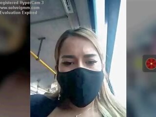 Damisela en un autobús mov su tetitas arriesgado, gratis x calificación presilla 76