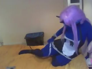 Blau kigurumi teufel vibrierenden, kostenlos teufel rohr hd xxx video 3a