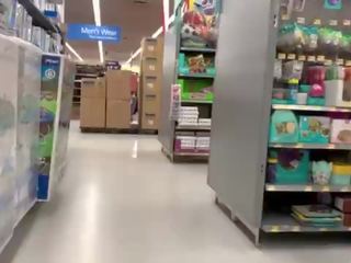 Stalker records lover in WALMART public&excl; She Has no Panties in PUBLiC